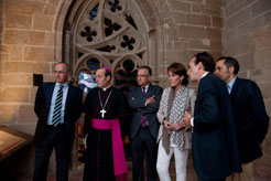 Inauguración de la fachada de la catedral de Pamplona.