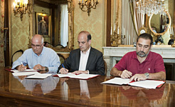 Goyen, Catalán y Molinero firman los convenios