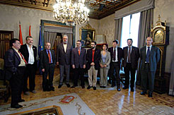 Imagen de la reunión con los representantes de Comisiones Obreras