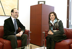 Alberto Catalán con Elena Torres