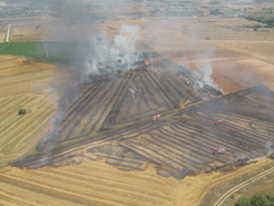 Incendio agrícola en Sangüesa