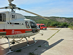 Helicóptero medicalizado que hasta ahora prestaba el servicio.