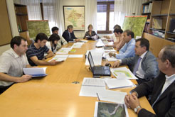 Reunión de la consejera Alba con alcaldes de la comarca del Bidasoa