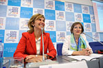 Lola Eguren y Rosa Mary Ibáñez, durante la rueda de prensa
