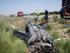 Imagen del vehículo accidentado