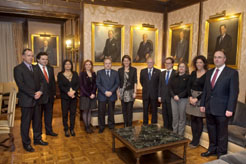 La Presidenta Barcina recibe a la junta de gobierno del Colegio de Abogados de Pamplona.