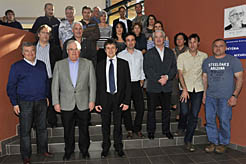 Integrantes de las delegaciones de Navarra y del Departamento de Pirineos Atlánticos. 