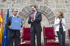 Momento de la entrega del Premio Príncipe de Viana.