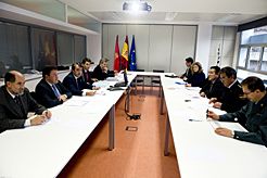 Un momento de la reunión que mantuvo la Comisión de Protección Civil de Navarra