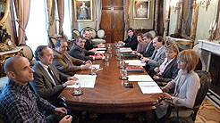 De izquierda a derecha, Álvarez, Irujo, Lama, Caballero, Rubio, Amestoy, Zabaleta, Vitrian, Fernández, Muñoz, Erice y Benito. 