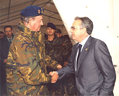Su Majestad Don Juan Carlos con Miguel  Sanz