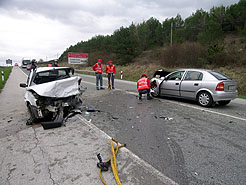 Accidente registrado en Sarasate