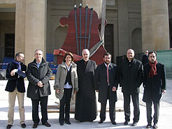 Ascenso de la campana Gabriela a la catedral de Pamplona