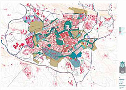 Mapa de Pamplona.