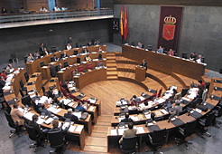 Sesión plenaria del Parlamento de Navarra
