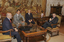 El presidente Sanz con representantes del CNTA