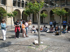 Visita al Departamento de Educación de alumnos de Málaga y León. 