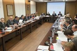 Reunión del Consejo Económico y Social de Navarra.