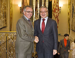 El Presidente Sanz recibe al ministro Blanco