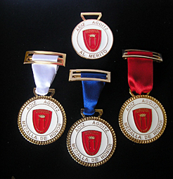 Medallas del parque de bomberos voluntarios de Aoiz