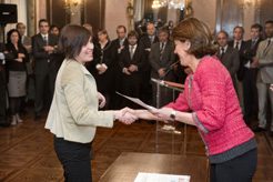 La Presidenta Barcina entrega los sellos Moderna a empresas de Navarra.
