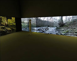 Recreación virtual del interior del Pabellón de Navarra en la Expo Zaragoza.