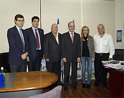 Recepción del alcalde de Tiberiades al consejero Catalán y la delegación de Tudela