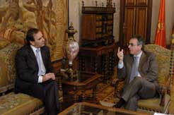 Reunión del Presidente Sanz y el Ministro Alonso 