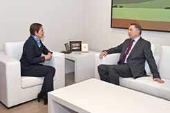 La Presidenta Barkos recibe al embajador de Rusia