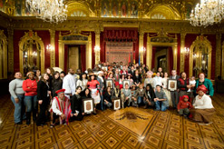 Todas las delegaciones en el Palacio de Navarra