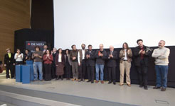 El jurado y los premiados del Festival de Cine Documental 'Punto de Vista'