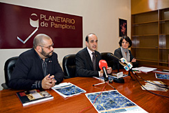 Armentia, Catalán y Prieto, durante la presentación del Congreso.