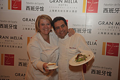 Los cocineros Miguel Jiménez y Lea Linster