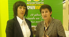 La consejera Sanzberro (dcha. con Sara Mach&#237;n, directora t&#233;cnica del Consejo de la Producci&#243;n Agraria Ecol&#243;gica de Navarra (CPAEN).