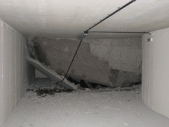Hundimiento cubierta de acceso a garaje en Cizur Menor