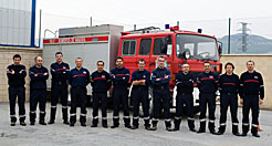 Alumnos del curso de ascenso a sargento de bomberos