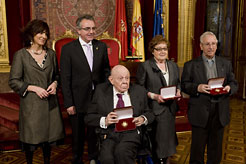De izquierda a derecha Elena Torres, Miguel Sanz, Leonardo Polo, María Forcada y Antonio Azcona.