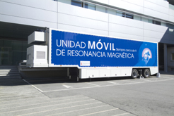 Unidad móvil de resonancia magnética del Servicio Navarro de Salud-Osasunbidea