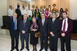 El consejero Pérez-Nievas acompañado por algunos de los invitados al acto