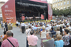 Actuación de la Banda de Música de Viana en Zaragoza