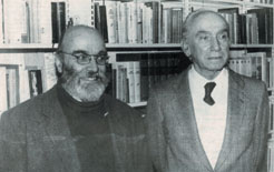 Juna Huarte y el compositor Luis de Pablo