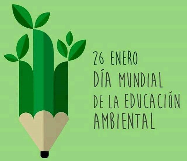 Logo día mundial de la educación ambiental 26 enero