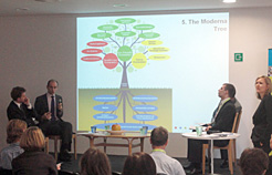 Cernín Martínez, durante la presentación del plan Moderna en Bruselas