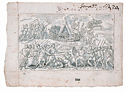 Dibujo original de la Batalla de Navas de Tolosa
