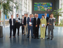 la delegación navarra con representantes del Parque Tecnológico Padano de Lodi