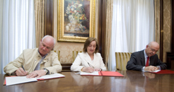 Firma del convenio para la construcción de un centro de salud en Ansoáin