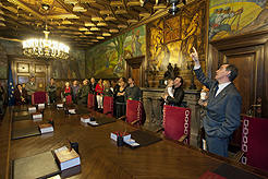 Una de las visitas guiadas al Palacio de Navarra