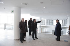 Visita de obras al nuevo edificio de la Biblioteca General y Filmoteca de Navarra.