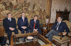 foto Presidente Sanz y delegación rusa