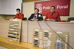 Otegui, Rábade y Fernández, durante la rueda de prensa